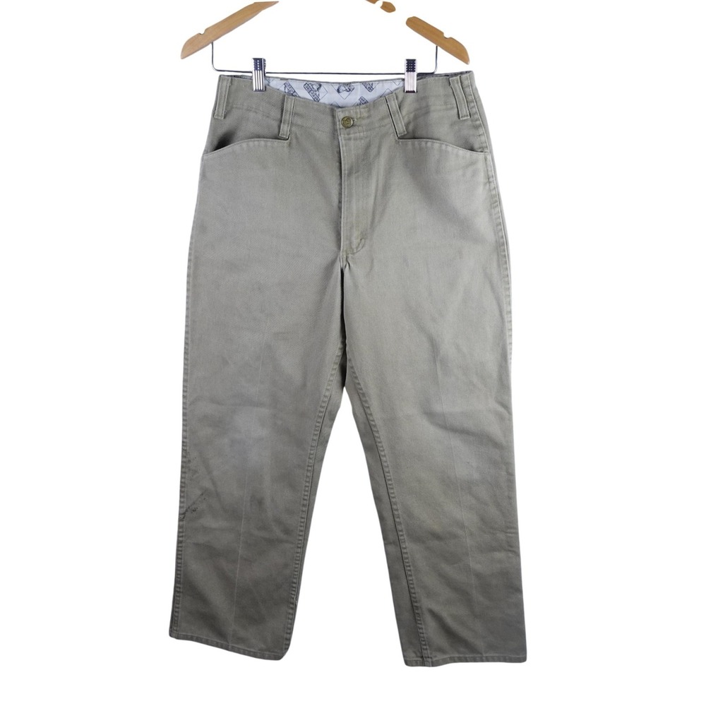 Ben Davis Mens Khaki Tan Heavy Duty Twill Work Pants Straight Leg 32x30